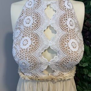 Long Elegant Flow Dress Backless Corset button up